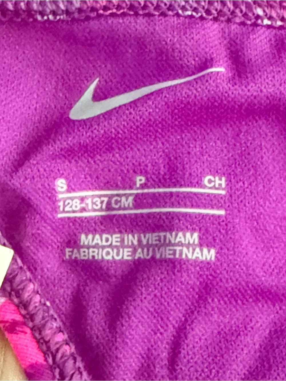 Nike Girls S Pink Purple Animal Print 2 Piece Swimsuit NWT